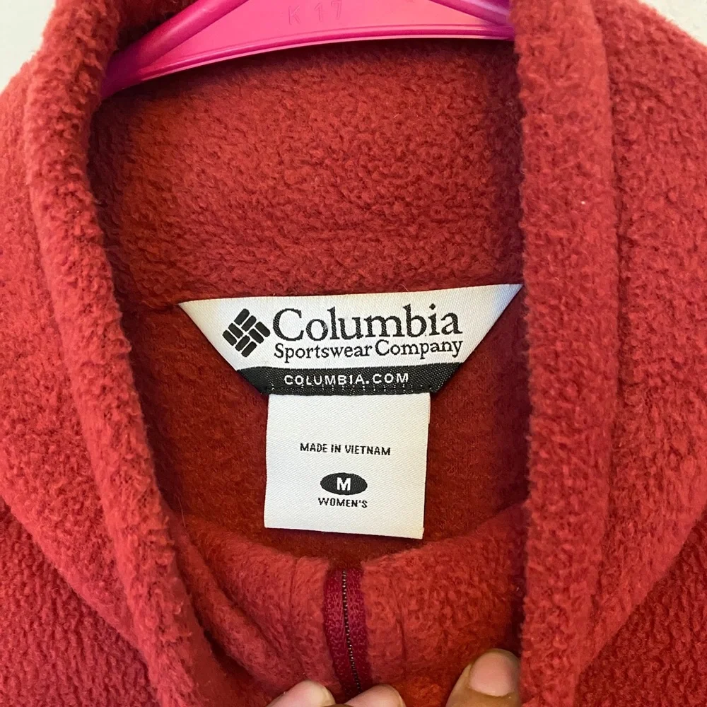 Columbia burgundy fleece zip up.